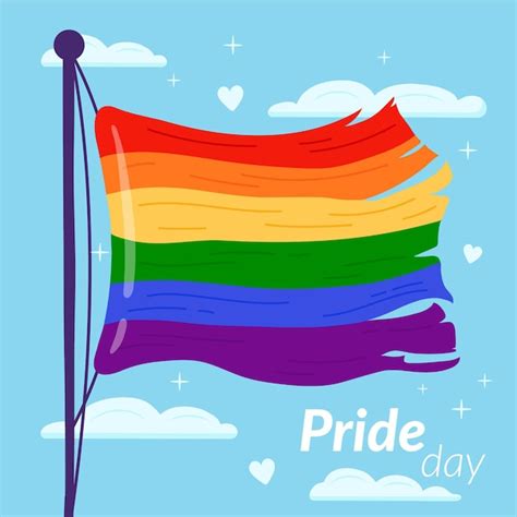 Free Vector Hand Drawn Pride Day Flag Illustration