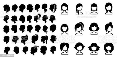 girls fashion hair set vector illustration white background stock illustration download image
