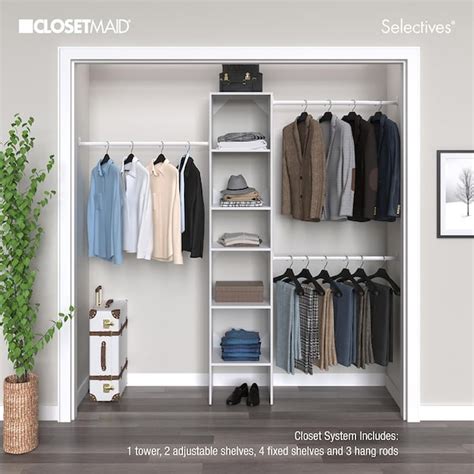 Closetmaid Shelftrack Ft To Ft X In White Wire Closet Kit In The