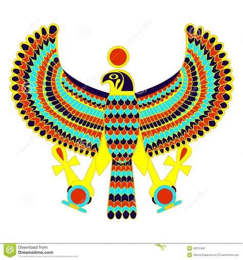 Egyptian Bird God Symbol Melaniea Marobrasil