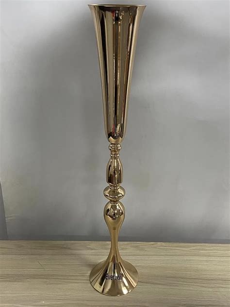 Everbon Set Of 10 Wedding Flower Vase Gold Metal Table