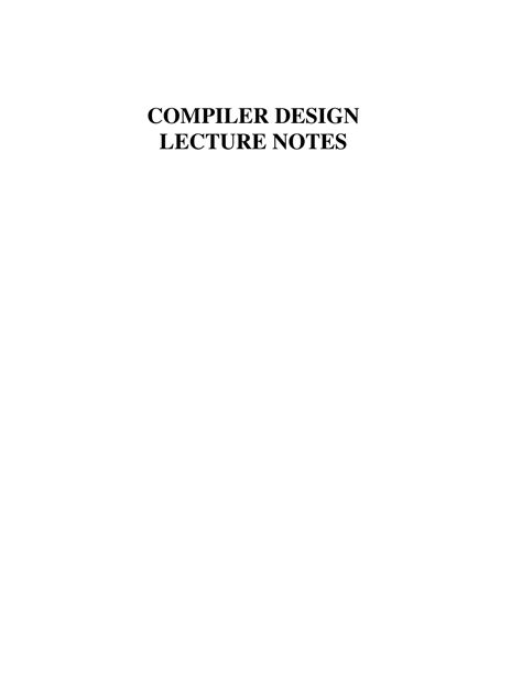 Download JNTU Computer Science Engineering Compiler Design ...