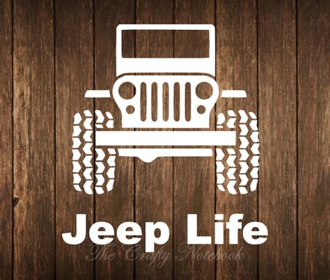 Jeep Life Jeep Front Decal Vinyl Sticker Vehicle Yeti