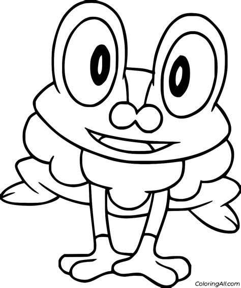 Cute Froakie Coloring Page Coloringall