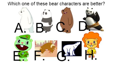 Which One Of These Bear Characters Are Better Youtube