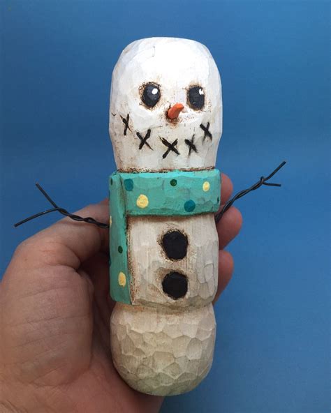 Wood Carved Snowman Antique Fishing Float From Maine Nautical Etsy