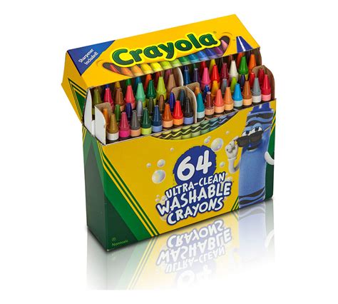Crayola Ultra Clean Washable Crayons 64 Count Art Tools Home Or