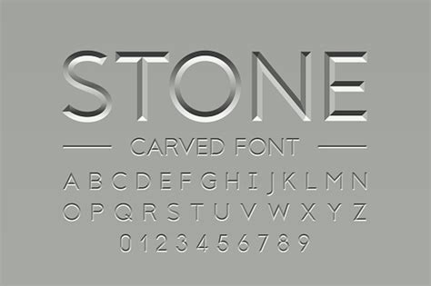 Stone Carved Font Stock Illustration Download Image Now Istock