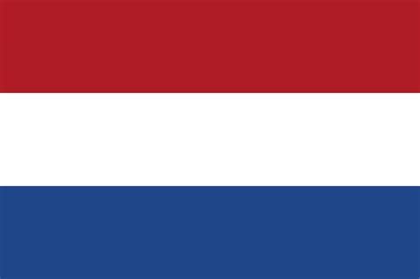 La bandera de los países bajos se divide en tres franjas horizontales del mismo grosor. Bandera de Holanda | Banderade.info