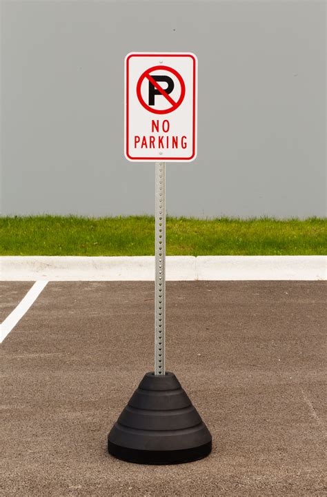 No Parking Sign Kit With Post And Base Zing