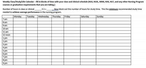 Nurse Schedule Template - culturopedia