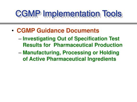Ppt Fda Cgmp Training Program Powerpoint Presentation Free Download