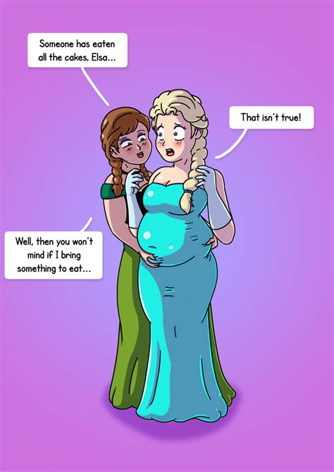 Elsa And Anna Weight Gain Part 4 5 Commission By Xmasterdavid On Deviantart