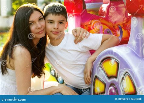 Happy Beautiful Girl And Boy Stock Photo Image Of Garden Kindness