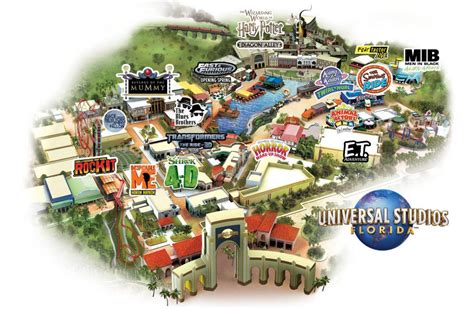 Universal Studios Orlando Map 2024 Florida Theme Park Maps