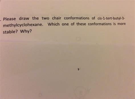 Solved Draw The Two Chair Conformations Of Chegg