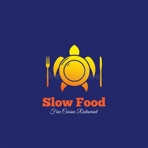 Slow Food Vector Concept Symbol Icon Or Logo Stock Vector