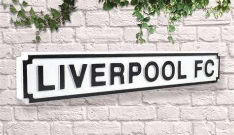 Liverpool Fc Vintage Wooden Road Street Sign The Post House Home Of