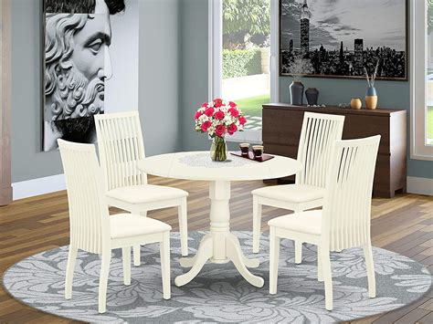 Check spelling or type a new query. Amazon.com: East West Furniture DLIP5-WHI-C 5-Pc Dining ...