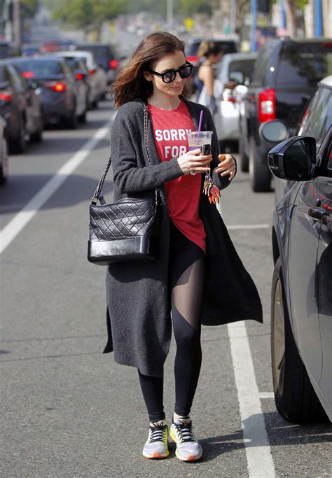 Lily Collins Leaves Workout In Beverly Hills 02 Gotceleb