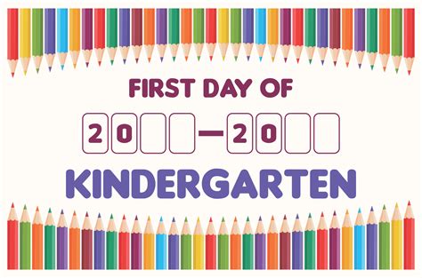 5 Best Images Of 1st Day Of Kindergarten Printable School First Day