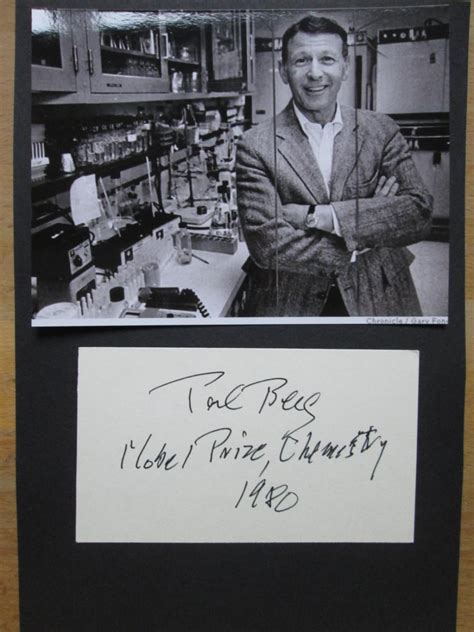 Paul Berg Nobelpreis Für Chemie 1980 Autogramm Autograph Signiert