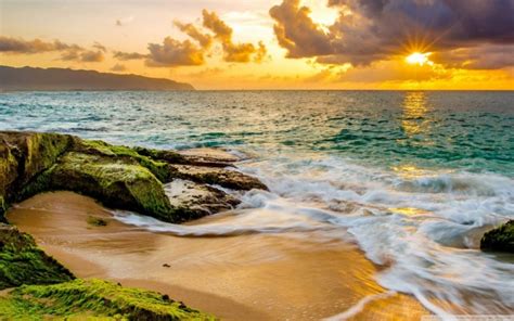 Hawaii Beach Waves Src Free Download Hawaii Sunset Sunset Wallpaper