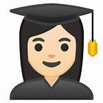 Icon Student Emoji Woman Estudiante Google Mujer