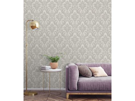 Grandeco Wallfashion Atessa Damask Wallpaper A63703 Grey