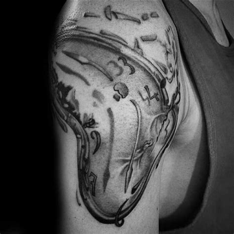 40 Melting Clock Tattoo Designs For Men Salvador Dali Ink Ideas