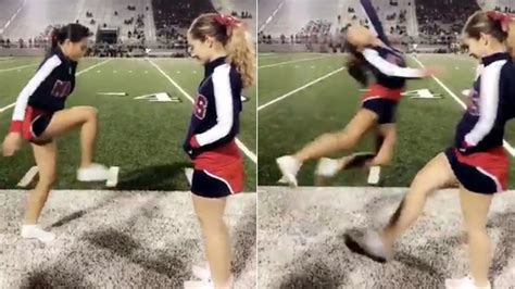 Viral Cheerleader Returns With Second Insane Trick