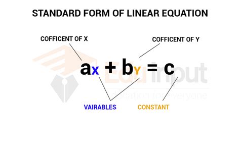 What Is A Linear Equation Definition Standard Form Example