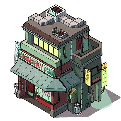 I Made Some More Isometric Scifi Inspired Structures