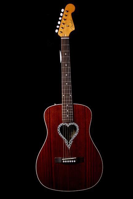 Fender New Alkaline Trio Heart Shaped Hole Valentines Day Guitar From Normans Rare Guitars