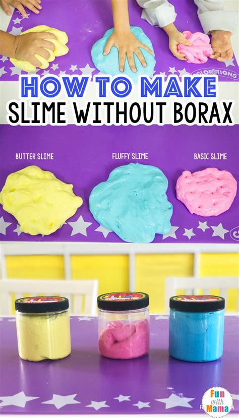 It is in many everyday products, and many children make slime with borax and baking soda, glue, and contact solution slime. How To Make Slime Without Borax - Fun with Mama