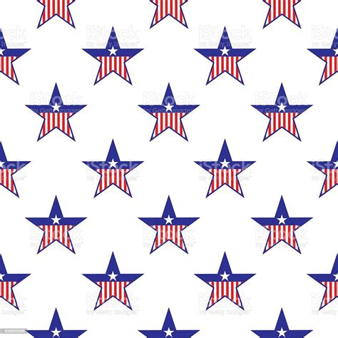 Stock Ilustrace Usa Vlajka Hvězdy Bezešvý Vzor Stáhnout Obrázek Nyní