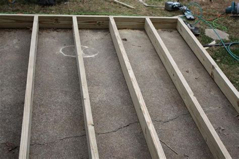 This is the third installment of our diy decking series. deck joists in progress | Deck over concrete, Diy deck ...