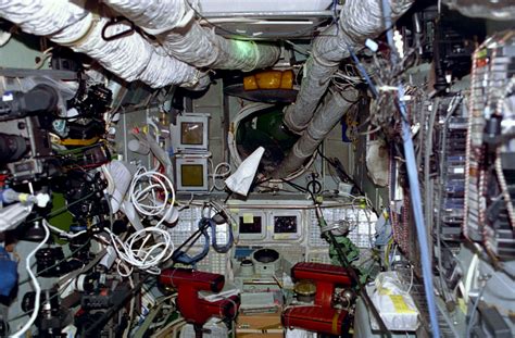 Interior Forward View Of Mir Space Station Base Block Nasa Free