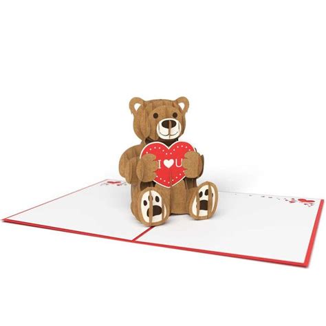 Seasonal designs in a huge range of themes. LovePop 3D Greeting Card - Love Bear | Bear valentines, Bear card, Love bear