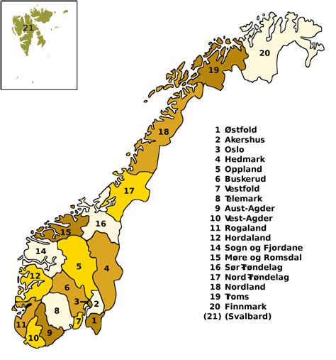 The Names Of The Norwegian Counties Have Changed Over Time And May