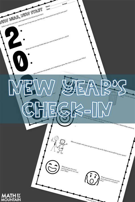 New Years 2023 Reflection And Check Inget To Know Your Students Paper