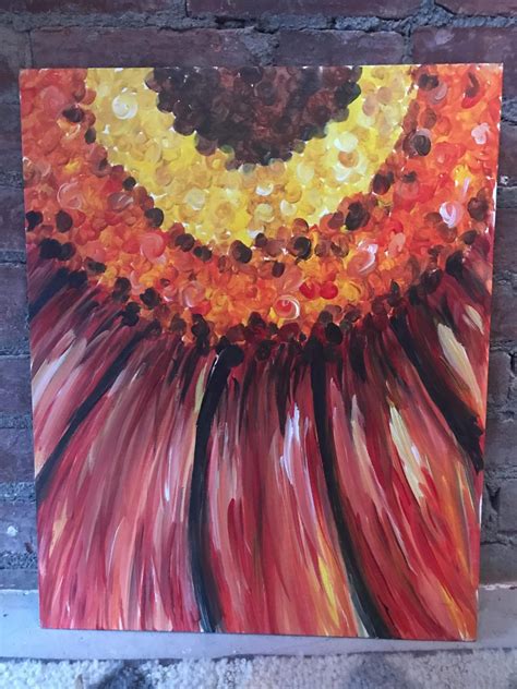 Sip And Paint Harvest Sunflower Vincents Eat Paint Love Studio
