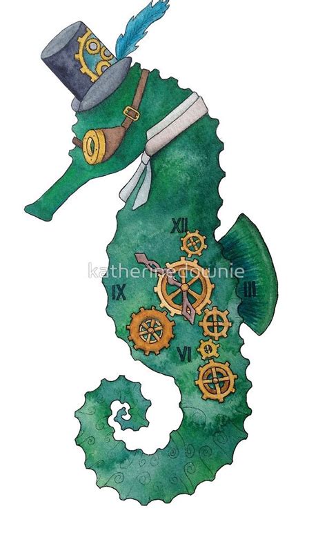Seapunk Steamhorse The Steam Punk Seahorse By Katherinedownie