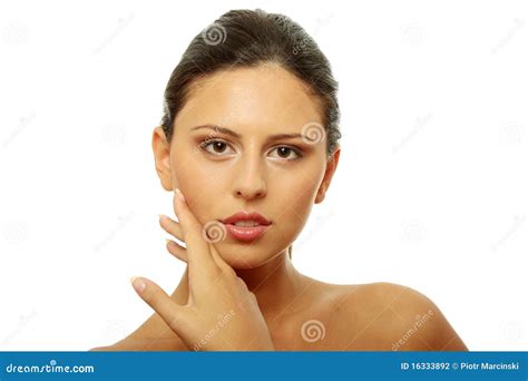 Beautiful Woman S Face Stock Photo Image Of Clear Head 16333892