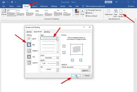 How To Add A Border In Microsoft Word How To Draw Four Side Margin