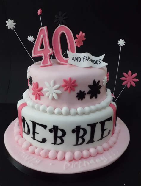 Find thoughtful 40th birthday gift ideas such as personalized photo frame, date night experience voucher, baseball game, golf lesson with a pga pro. pink 40th birthday cake | 40th birthday cakes, 50th ...