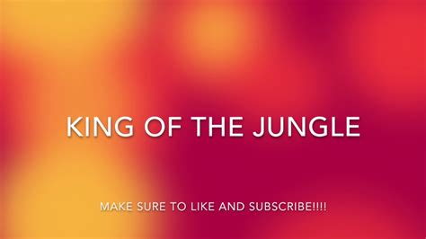 King Of The Jungle Instrumental Youtube