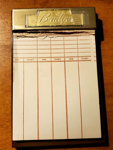 Vintage Bridge Card Game Kit Score Pad Card Storage Box With Etsy