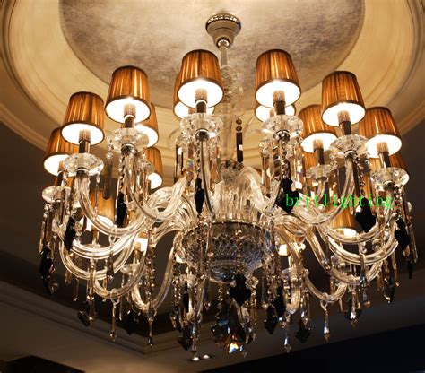 El Lobby Luxury Chandelier Fabric Shade Crystal Chandeliers Modern Led Chandelier Living Room