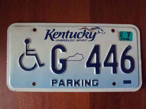 Kentucky Handicap Expired License Plate